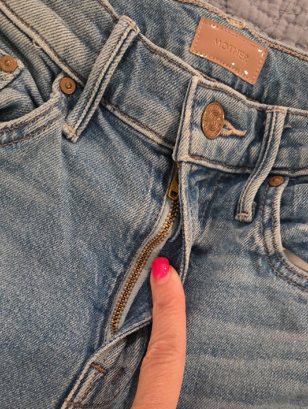 MOTHER The Insider Sneak Fray Jeans In Love On The Boat Size 24! - Picture 12 of 16